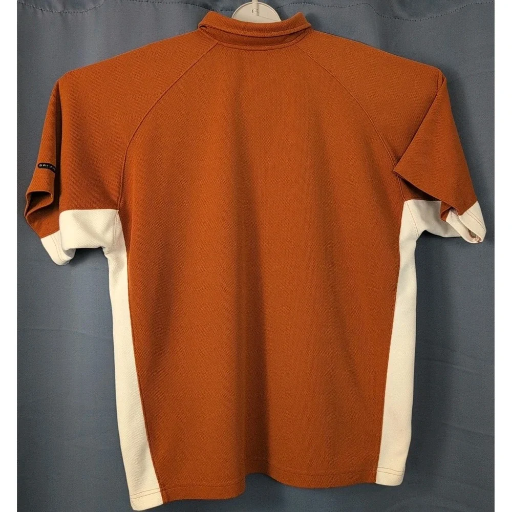 Vintage Nike Dri-Fit UT Texas Longhorns Polo Shirt Mens Large Orange‎